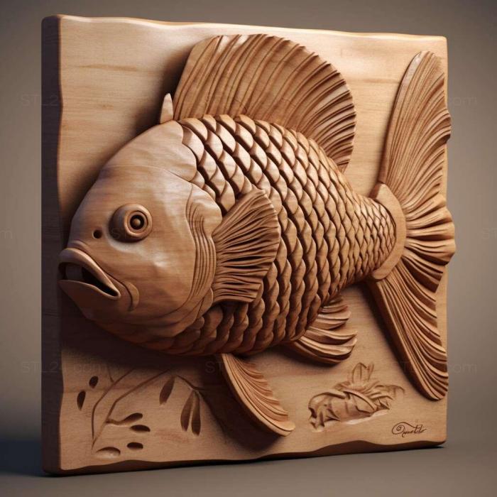 Nature and animals (Sabao fish 1, NATURE_6069) 3D models for cnc